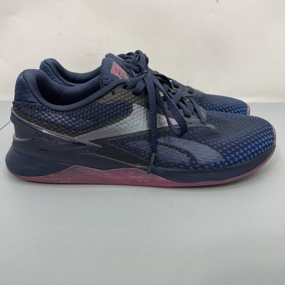 Reebok Nano X3 Sneakers Shoes CrossFit Training Gym Weightlifting Blue Women 7.5